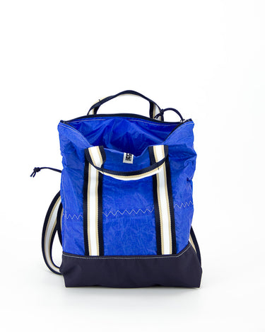 zaino piccolo in tessuto tecnico vela, colore blu
