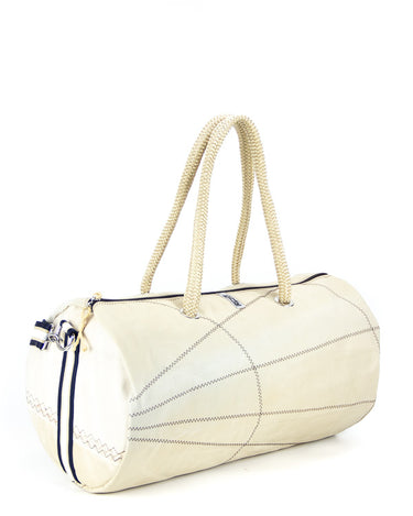 Borsone tessuto tecnico colore beige stile nautico