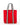 shopper borsa mare rossa con manici blu rivelami