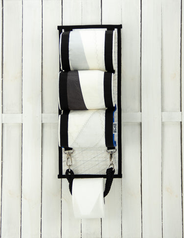 Rivelami | accessori bagno porta rotolo realizzato con vele riciclate