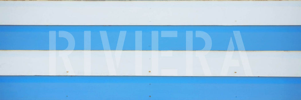 stile Riviera a righe bianche e azzurre