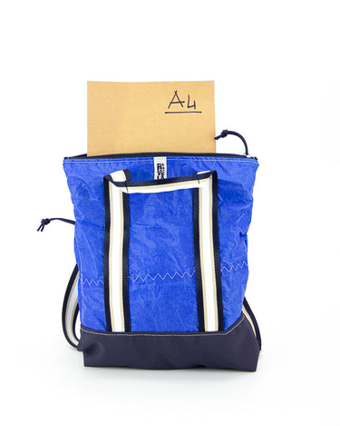 zaino piccolo in tessuto tecnico vela, colore blu