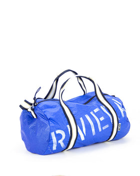 borsa da palestra colore blue royal in tessuto tecnico da vele riciclate