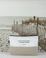 pochette vela riciclata bianca e base ecrù