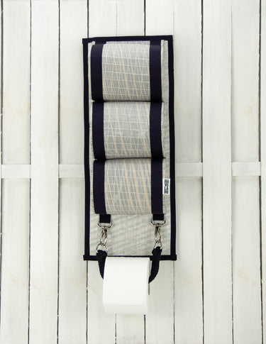Rivelami | accessori bagno porta rotolo realizzato con vele riciclate