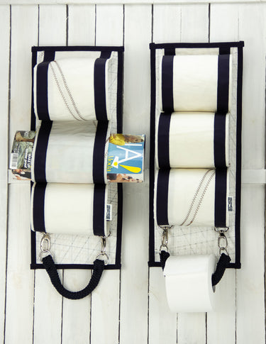 Rivelami | accessori bagno porta rotolo realizzato con vele riciclate