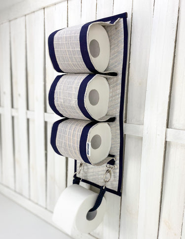 Rivelami | accessori bagno porta rotolo realizzato con vele riciclate